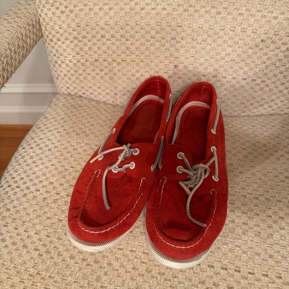 Sperry Top-Sider A/O 2-Eye Suede Red 11M - Picture 1 of 6